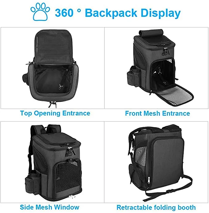 Factory Custom Pet Carrier Backpack Expandable for Cats Dogs Breathable Mesh Cat Backpack