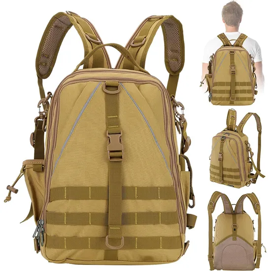 Factory Tactical Style Outdoor Fishing Backpack Fishing Rod Gear Bag