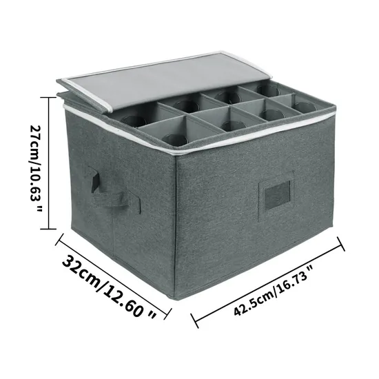 Wine Glass Storage Bag Foldable High Legged Wine Glass Storage Cooler Bag