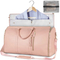 New Women Folding Suit Travel Bag Multi Functional Storage Large Capacity PU Handheld Luggage Bag