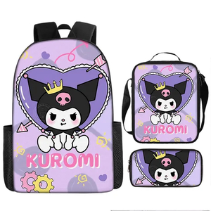 Anime Uromi Three Piece Set Kt Cat Cartoon Primary and Secondary School Student Backpack Children′s Backpack