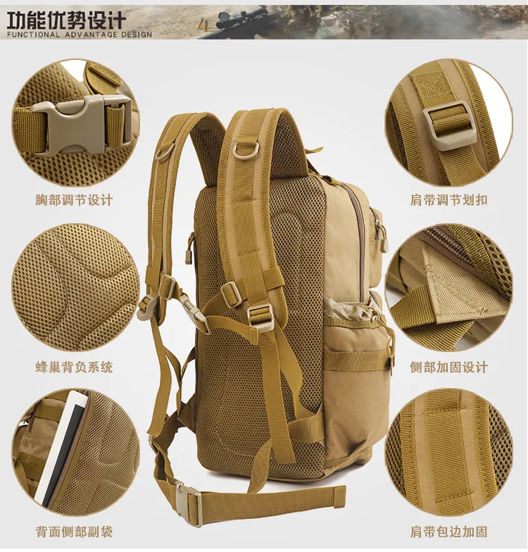 Factory Customized Outdoor Mountaineering Bag Tactical Backpack Multi Functional Backpack
