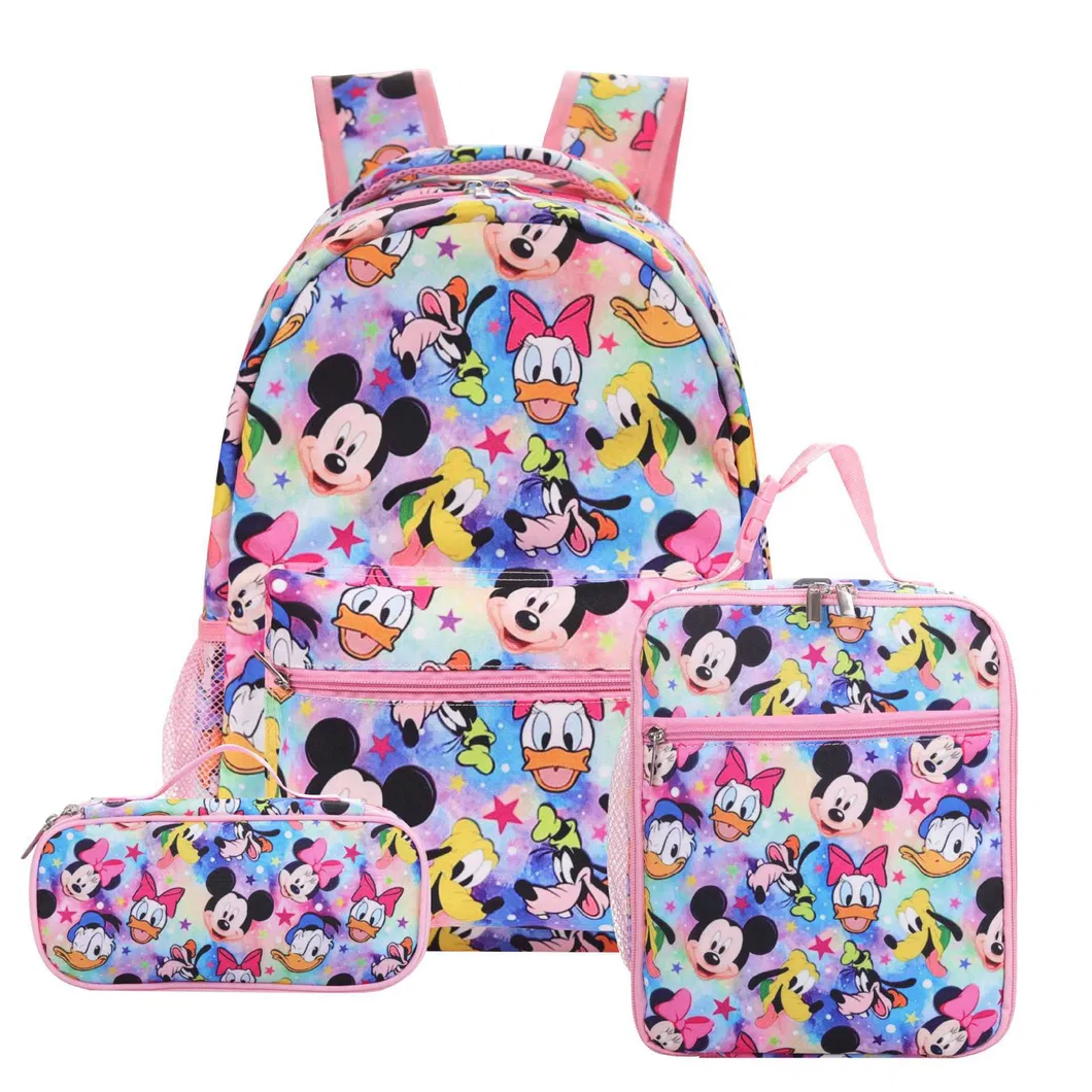 New Mitch Three Piece Backpack for Elementary School Students Cartoon Backpack