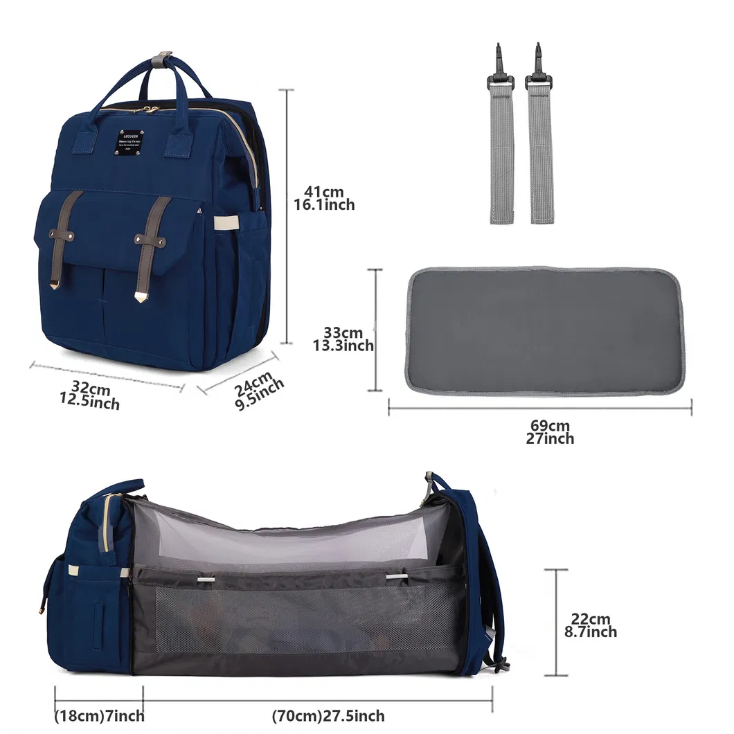 Mommy Bag New Folding Bed Multi Functional Double Shoulder Mom Backpack