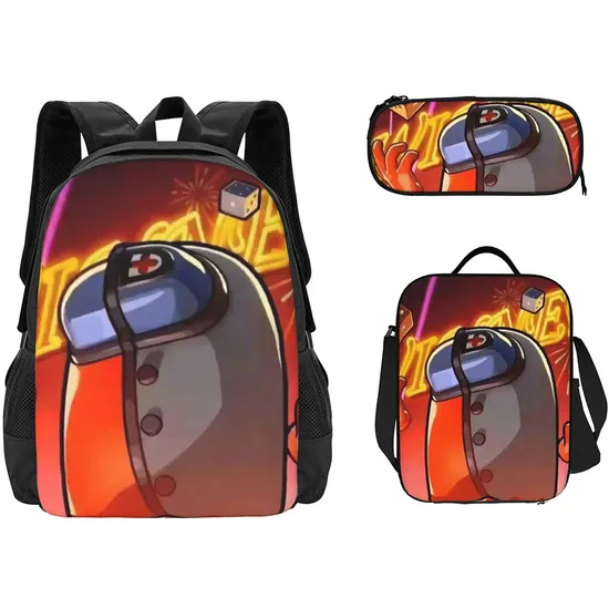 Factory Customized Backpack Three Piece Set Game Peripheral Backpack Pencil Case Shoulder Bag
