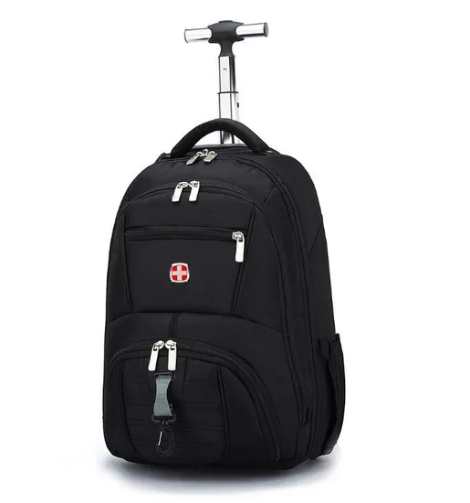 Men Wholesale Customized Wheel Trolley Travel Bag Backpack Laptop Backpack School Backpack