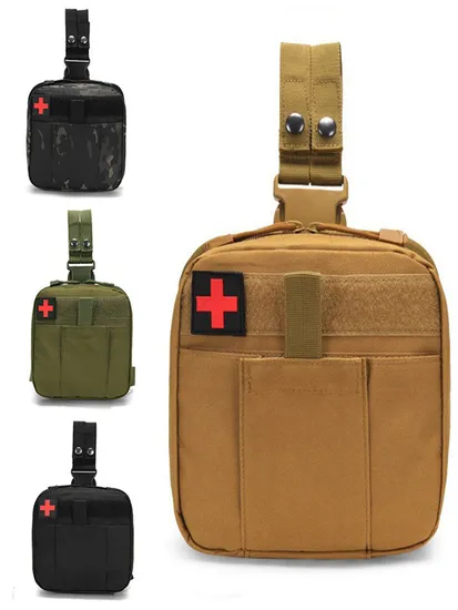 Tactical Leg Medical Kit Multifunctional First Aid Kit Waist Bag Outdoor Molle Accessory Bag