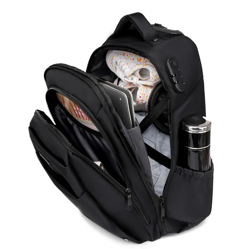 New Rolling Wheels School Backpack Water Resistant Carry on Student Trolley Backpack Bags Travel Backpack Laptop Backpack