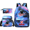 Cartoon Custom Design Backpack Student Pencil Case Single Shoulder Bag Backpack Three Piece Set