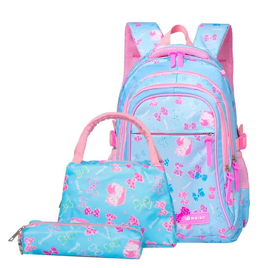 Factory Customized Three Piece Set of Fashionable Printed Backpacks for Students