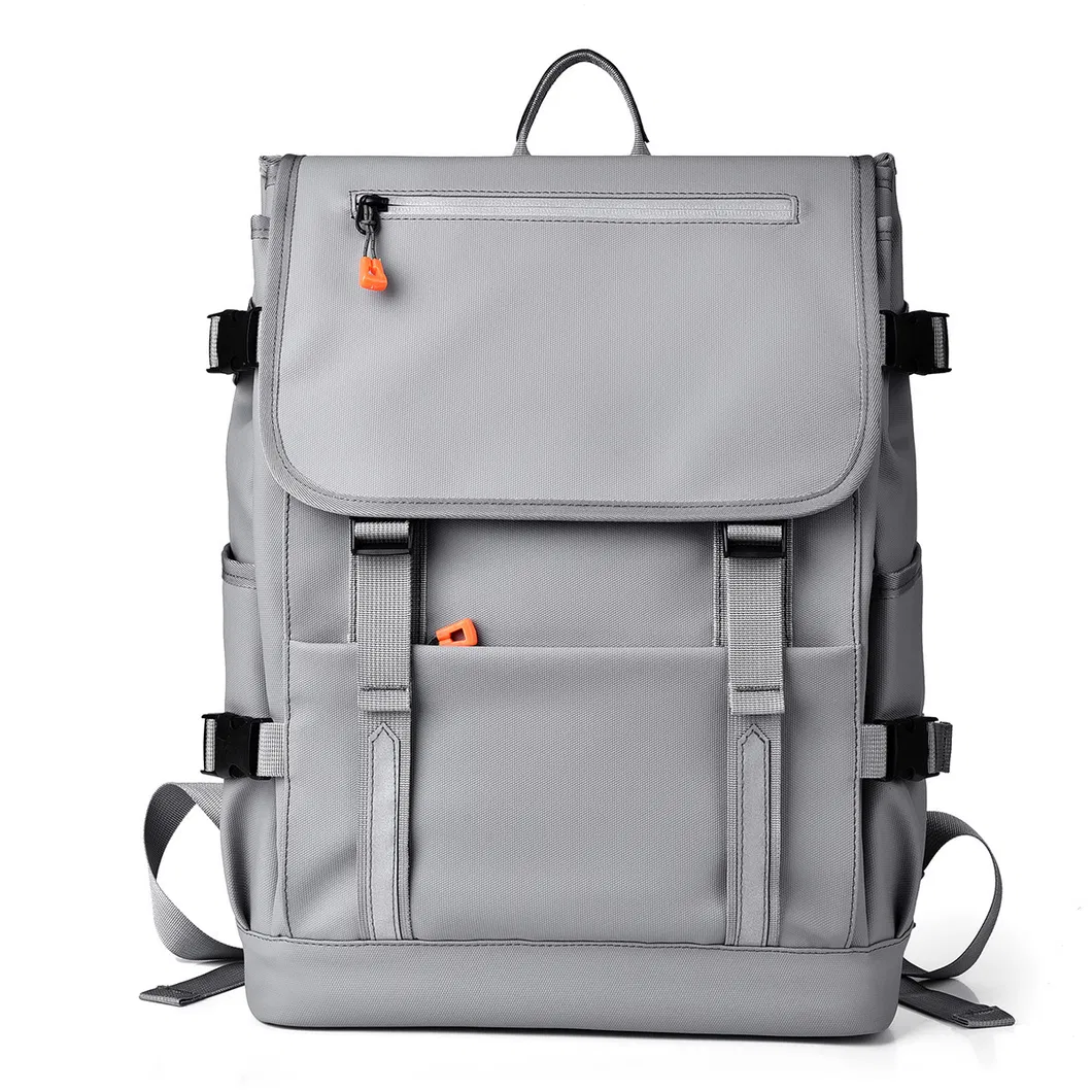 2024 New Mens Lightweight Large Capacity Business Reflective Stripe College Student School Backpack