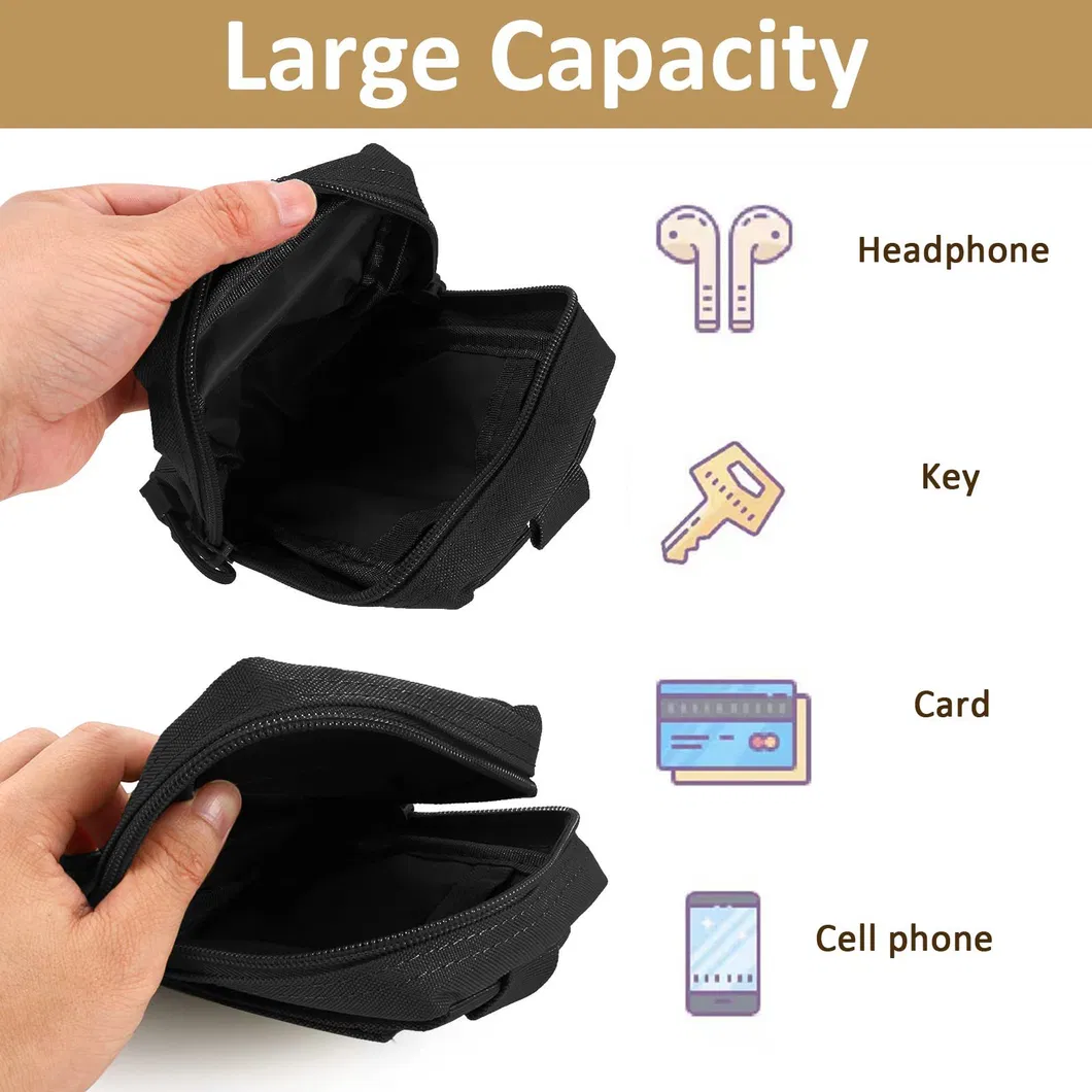 Outdoor Tactical Molle Bag Compact Waterproof EDC Commuter Bag Small Medical Accessories Kit