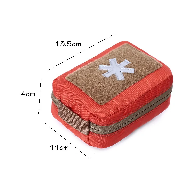 500d Nylon Outdoor Small Medical Emergency Storage Bag Molle Tactical Waist Hanging Bag Kit