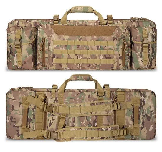 Outdoor Tactical Gun Bag with Large Capacity Double-Layer Wear-Resistant and Waterproof Outdoor Training Gun Storage Bag