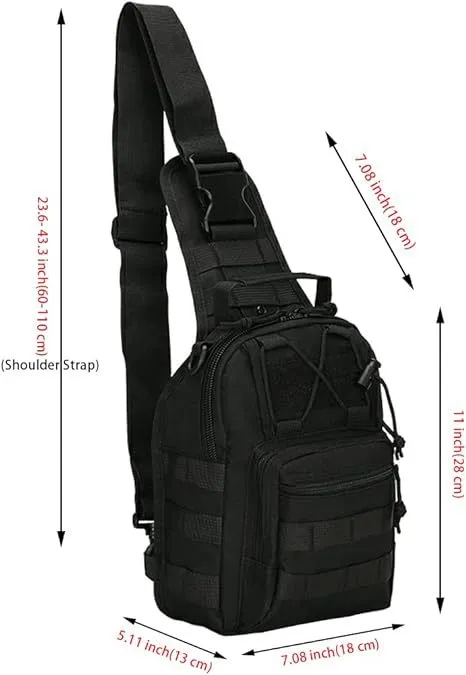 Tactical Small Chest Bag Outdoor Sports Single Shoulder Skew Cross Cycling Bag Multi Functional Handheld Chest Bag