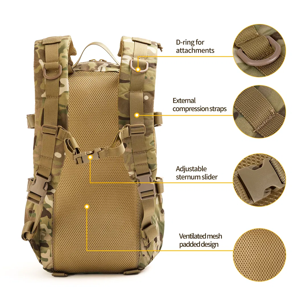 Outdoor Tactical Backpack Cricket 500d Nylon Scratch Water Splashing Portable Lightweight Tactical Bag