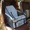 Dog Car Seat Portable Pet Booster Car Seat with Clip-on Safety Leash and PVC Support Small Pets
