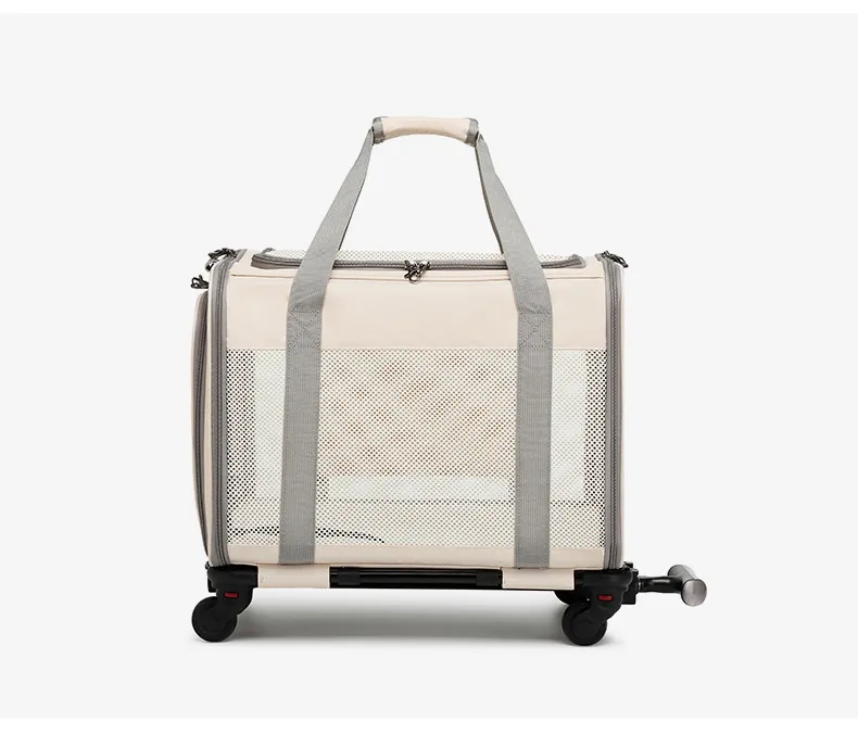 Large-Capacity Trolley Pet Carrying Bag Breathable Dog Bag Foldable Trolley Breathable Cat Shoulder Bag