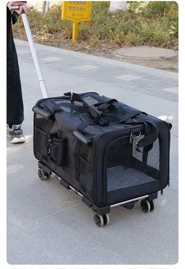Factory Easy Foldable Extra Large Luxury Portable Four Wheels Cat Pet Carrier Pet Stroller for Cat and Dog