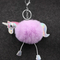 Cartoon Unicorn PU Leather Pompom Key Accessories Ladies′ Fur Ball Key Ring Unicorns Handbag Hang