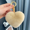 Factory Wholesale All Kinds of Color Real Rex Rabbit Fur Heart Pendant Keychain