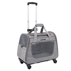 2024 Multifunctional Pet Backpack Carrier Smooth Spinning Wheels Portable Trolley Bag