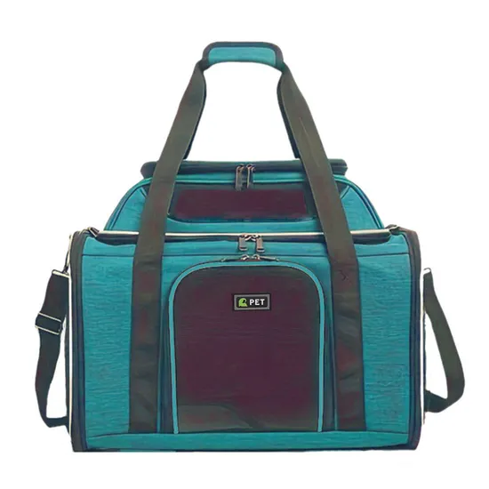 Foldable Extendable Wheeled Trolley Cat Bag Large Oxford Dog Backpack Pet Carrier