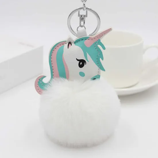 Wholesale Rabbit Plush Faux Painted Love Pericardium Pendant Peach Heart Heart Shaped Pompom Keychain