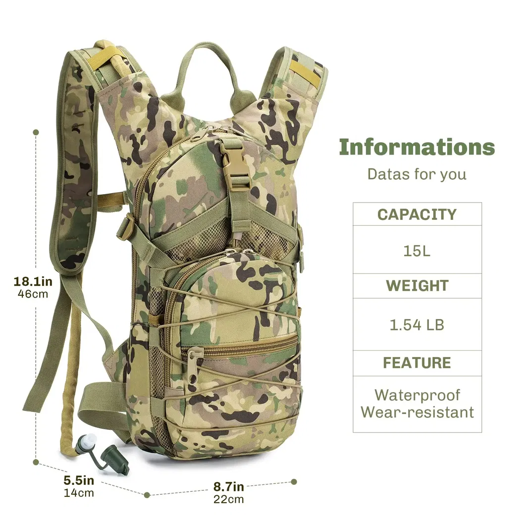 Factory Custom Tactical Hydration Backpack with Water Bladder