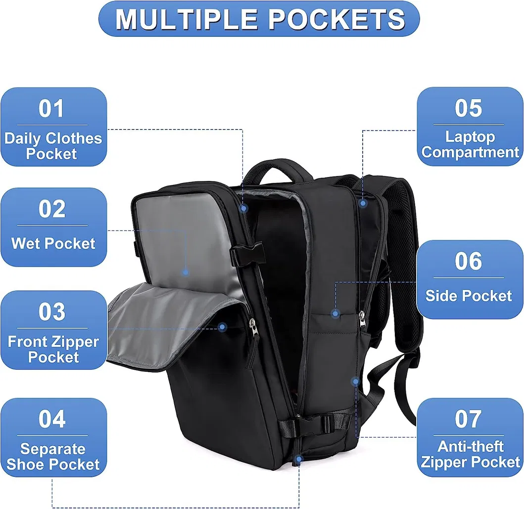 Custom Laptop Backpack Mochila Waterproof Carry on Travel Bags Hiking Men Unisex Business Bag