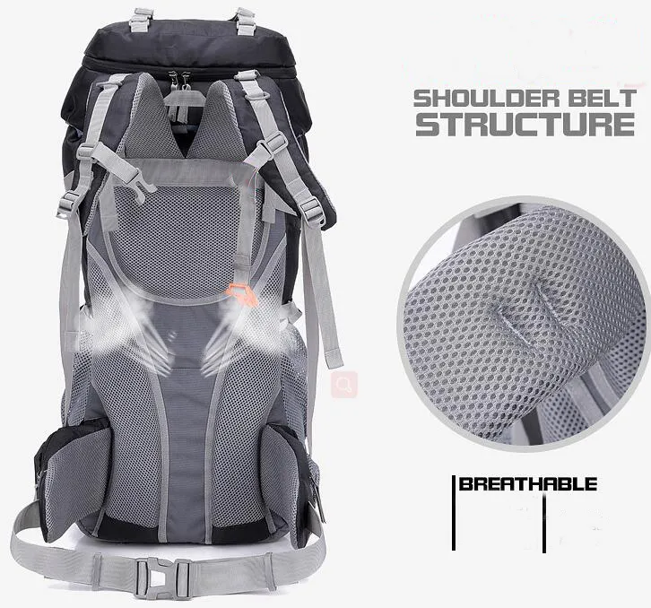 Large Capacity Hiking Backpacks for Camping Rucksack Durable Hiking Backpack Wholesale Ultralight New Casual Waterproof 60L