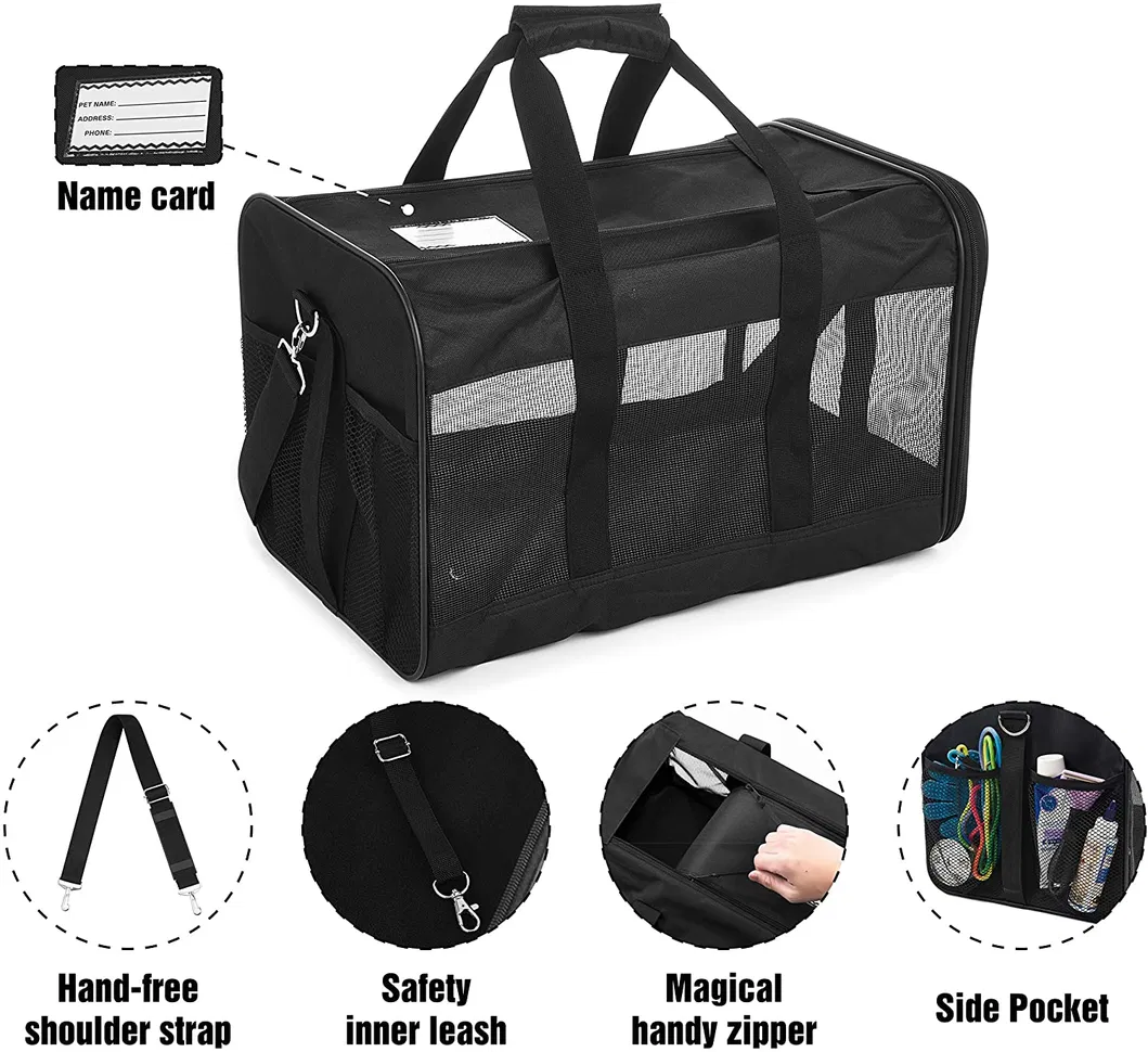 Custom Portable Folding Small Tote Cat Carrying Carrier Bag Travel Dog Pet Bag