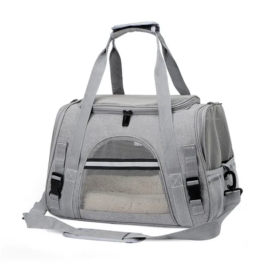 Factory Custom Portable Pet Carriers Mesh Window Sling Large Capacity Cat Bag
