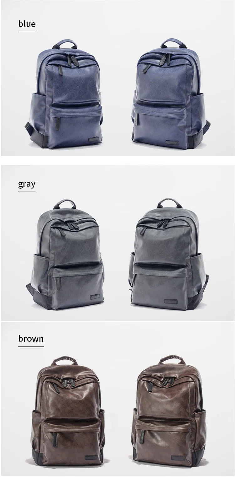 Fashion Bag Big-Capacity Travel Business PU Laptop Man Backpack Bag