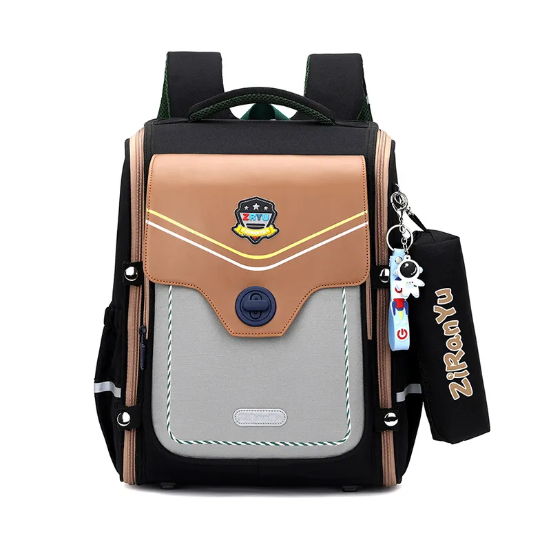 New Backpack 3-6 Grade Spine Protection and Weight Reduction for Boys and Girls Large Capacity Student Backpack