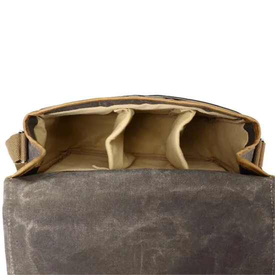 New Outdoor Photography Bag Digital SLR Professional Waterproof Oil Wax Canvas Camera Bag Micro Shoulder Bag