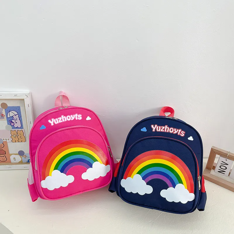 2024 New Rainbow Kindergarten Children Backpack Cute Cartoon Large Capacity Backpack