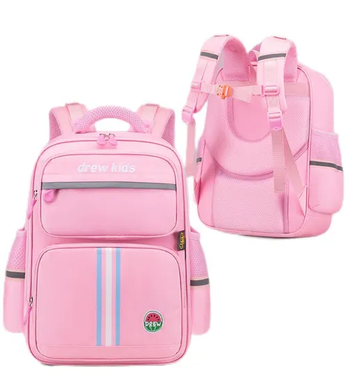 New Boys and Girls Primary School Student Backpack Embroidered to Reduce Burden and Protect Spine Backpack