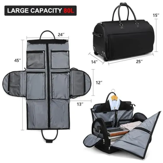 Men′s Business Foldable Travel Bag Travel Handheld One Shoulder Waterproof Multi Functional Pull Rod Suit Bag