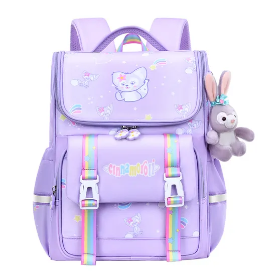 Elementary School Backpack for Girls Children′s Load Reduction Large Capacity Backpack