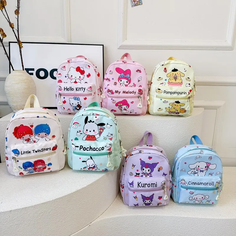 New Kindergarten School Backpack Cute Large Capacity Nylon Letter Lightweight Children&prime;s Backpack