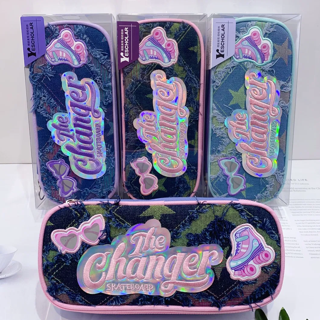 New Cartoon Large Capacity Pencil Case Cute Double-Layer Pencil Case Stationery Bag