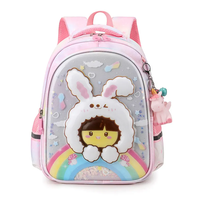Childrens Backpack Cartoon Fashion Print Elementary School Backpack Large Capacity Kindergarten Backpack