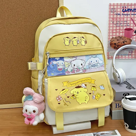 Kuromi Backpack for Girls Ins Elementary School Students Large Capacity Backpack