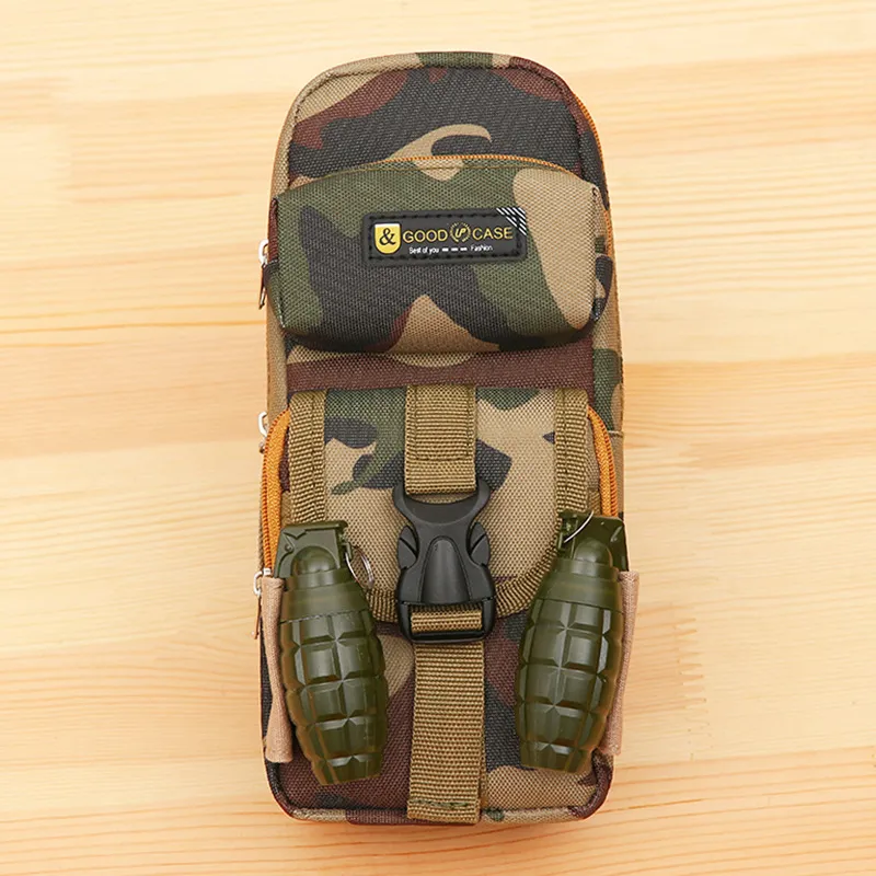 Camouflage Pencil Case for School Student Pencil Case for Children Multi-Layer Pencil Case Pouch