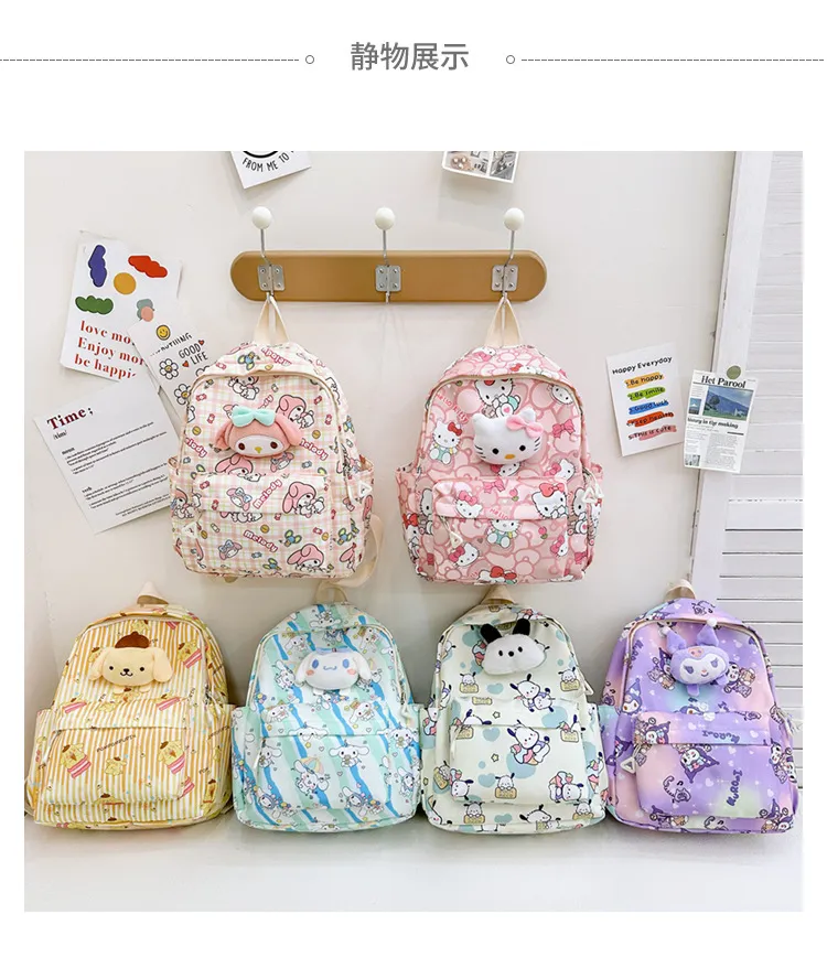 New Children&prime;s School Backpack Cute Cartoon Load Reduction Kindergarten Backpack