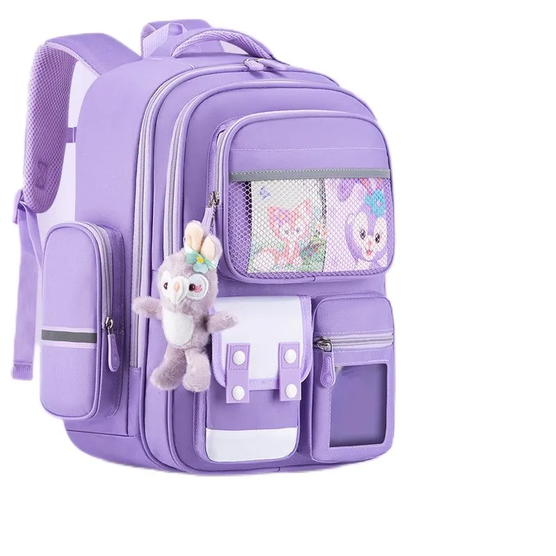 Primary School Backpack Spine Protector Children&prime;s Backpack Large Capacity Load Reducing Waterproof Backpack