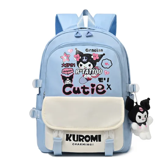 Kuromi′s New Student Backpack with Large Capacity and Lightweight Oxford Cloth Printed Backpack