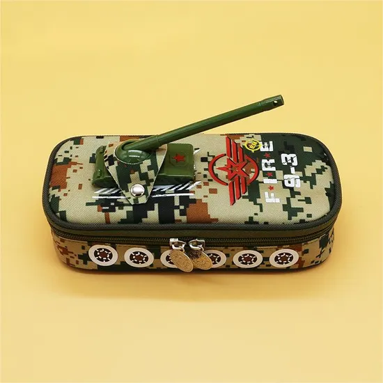 Tank Camouflage Pencil Case Elementary School Stationery Box