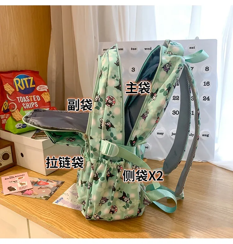 New Cartoon Backpack Nylon Cute Men&prime;s and Women&prime;s Load Reducing Large Capacity Backpack